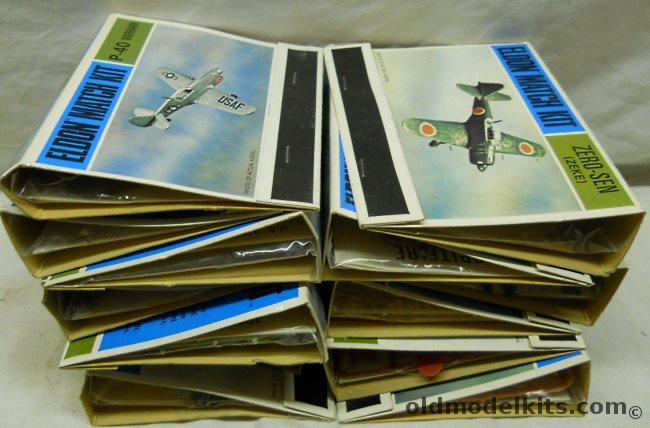 Eldon Match Kits Spitfire / Ju-87B Stuka / SE-5A Scout / Albatros D-III / North American X-15 / Sopwith Camel / P-51D Mustang / Spad XIII / Messerschmitt Me-109E (Bf-109) / Curtiss P-40 Warhawk / Zero (Zeke) / Nieuport 17c / Fokker D-VII plastic model kit